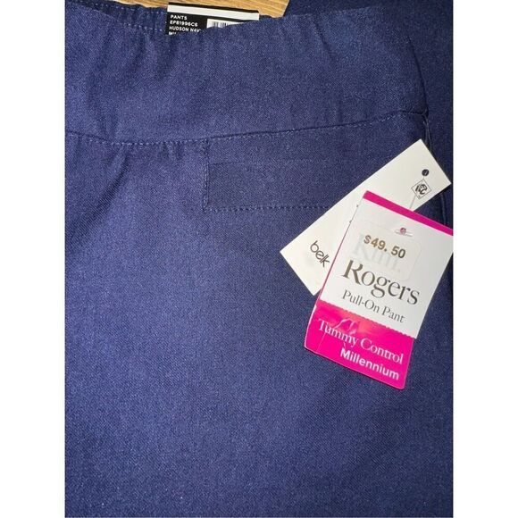 Kim Rogers Navy Blue PullOn Pants size 14A Tummy Control - Picture 3 of 5